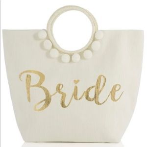 Shiraleah Chicago ivory bride tote. New! Perfect for Honeymoon or bachelorette